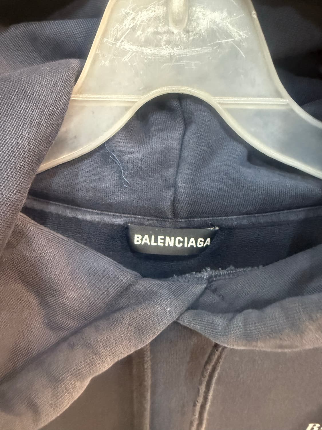 100 정품 발렌시아가 웨이브로고 후드티 팝니다 상품이미지2