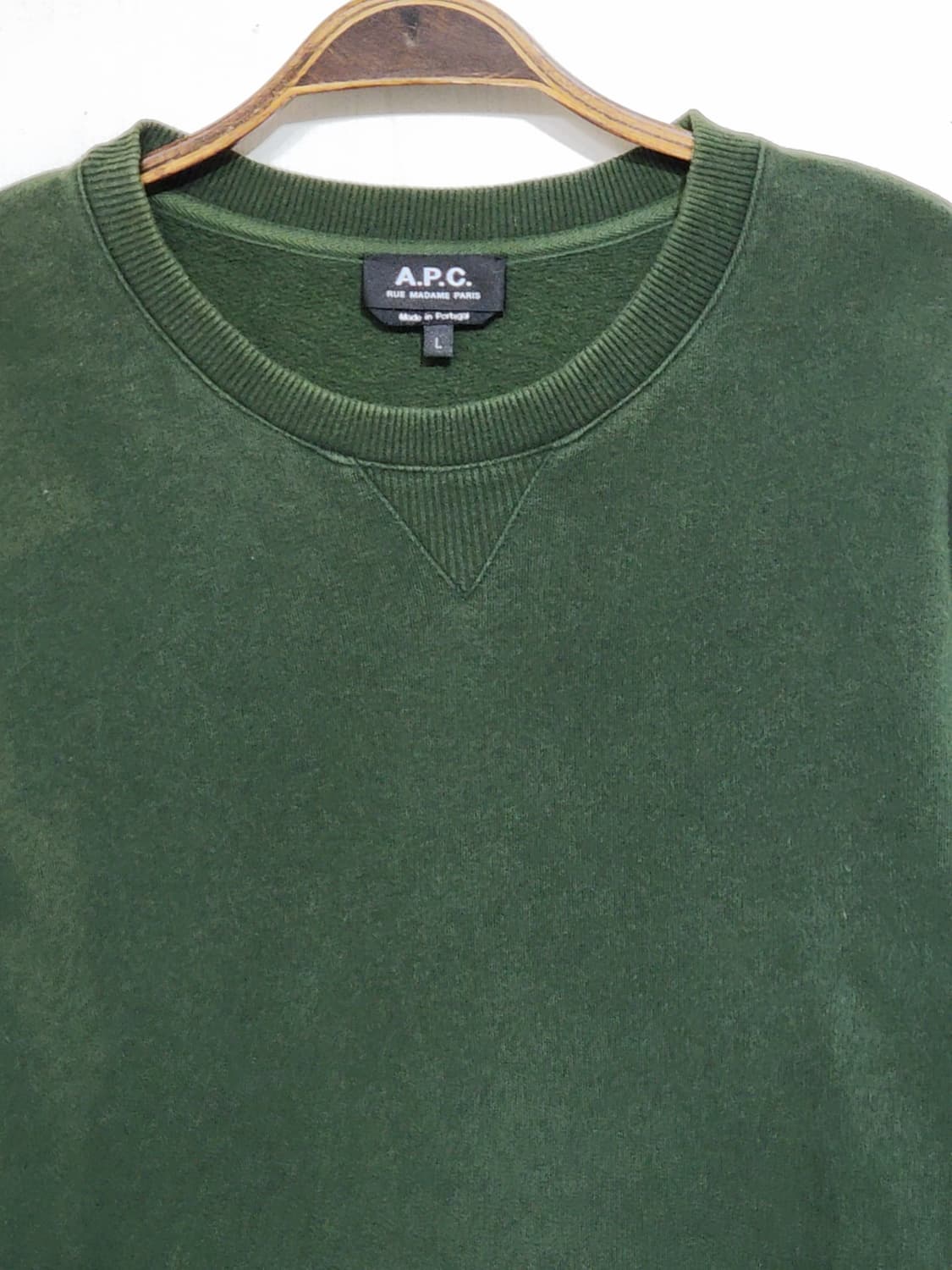 (L) 아페세 기모 맨투맨 무지 APC 스웨트 티셔츠  상품이미지2