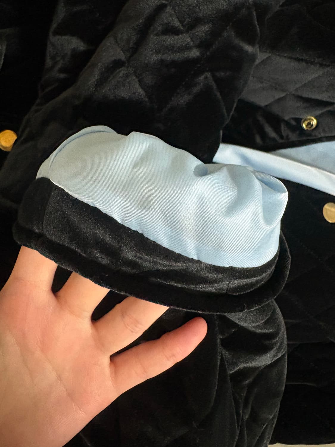 무드에디션 벨벳 퀼팅 코트 상품이미지5