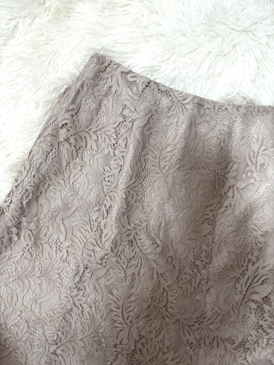 핑크베이지 레이스 미디스커트 상품이미지3