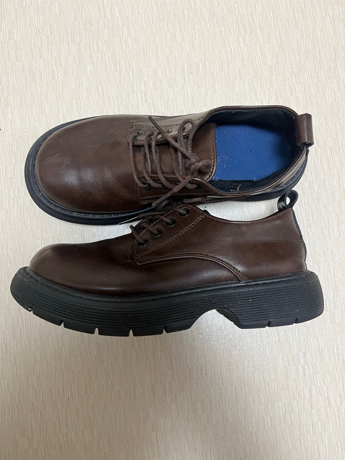TIPSSY rund lace up 로퍼 브라운 (240mm) 상품이미지3