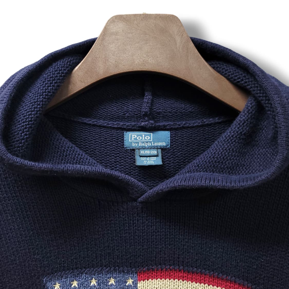 [S] 폴로 네이비 성조기 후드 니트 상품이미지8