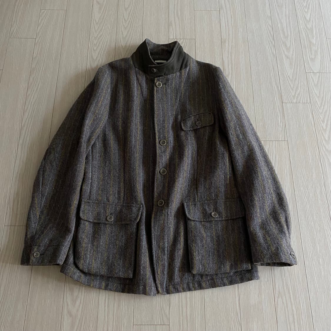 [50] 드리스 반 노튼 하이넥 트위드 자켓 상품이미지1