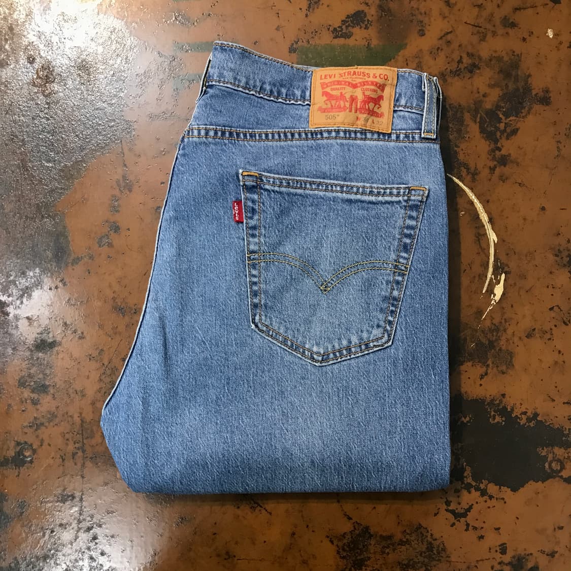 리바이스 505 중청 데님 팬츠 허리 36 사이즈 상품이미지1