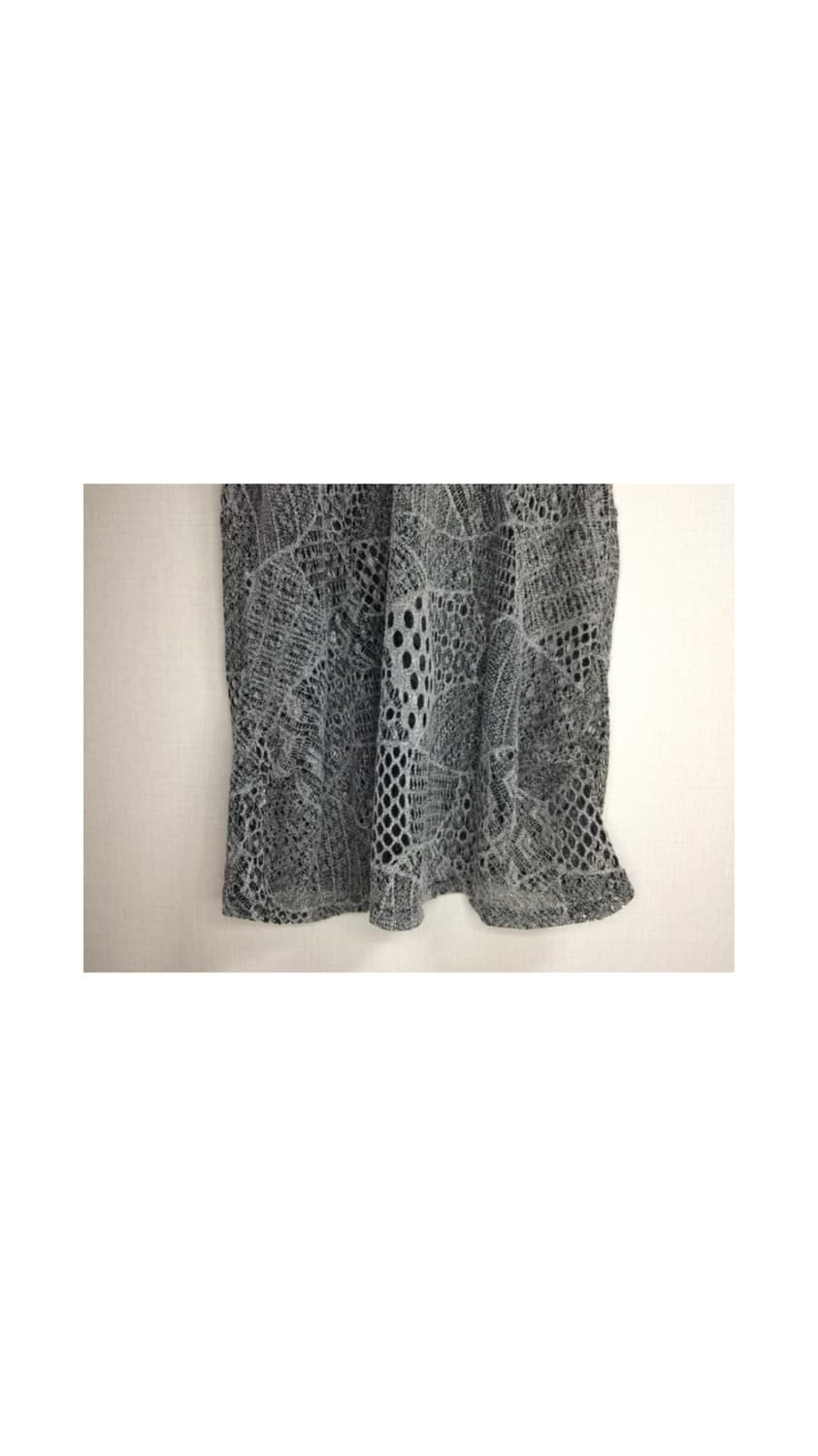 빈티지 그레이 메쉬 슬리브리스 후디 튜닉 상품이미지3