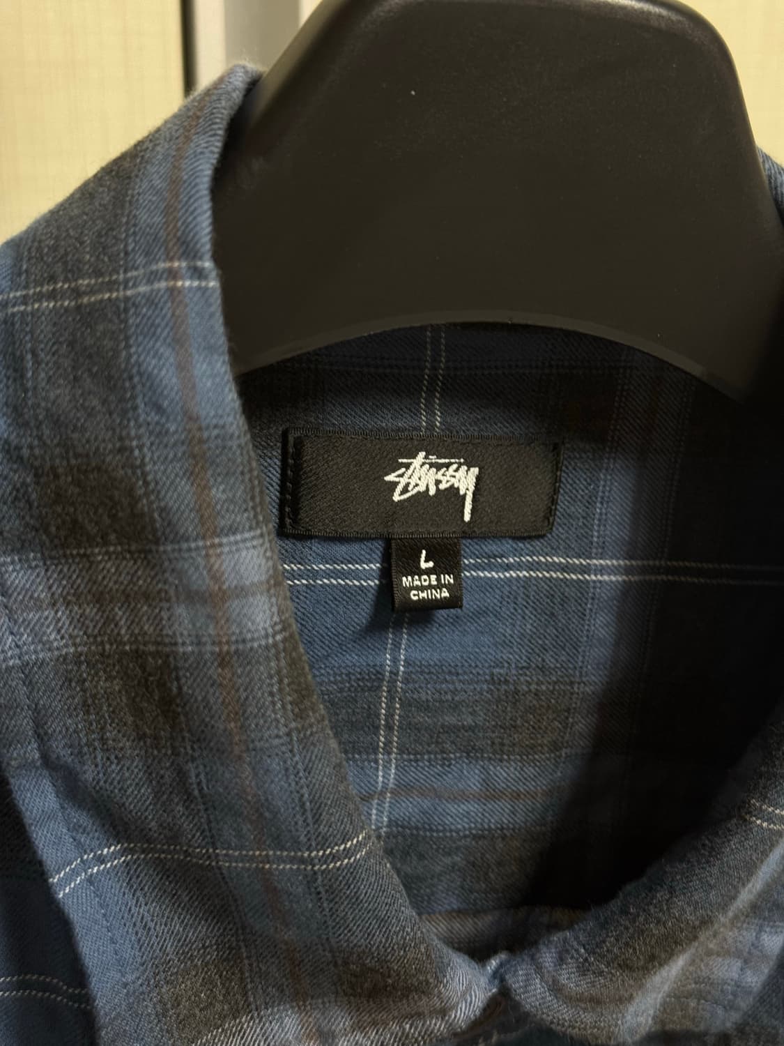 [L] 스투시 비치플레이드 셔츠 블루 상품이미지5