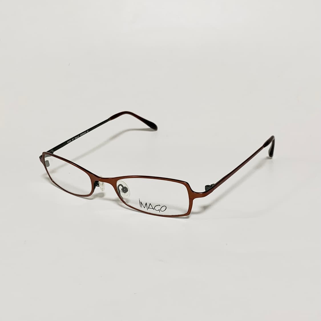 943 빈티지안경 브라운 데드스탁  슬림 사각 메탈 안경테 상품이미지2