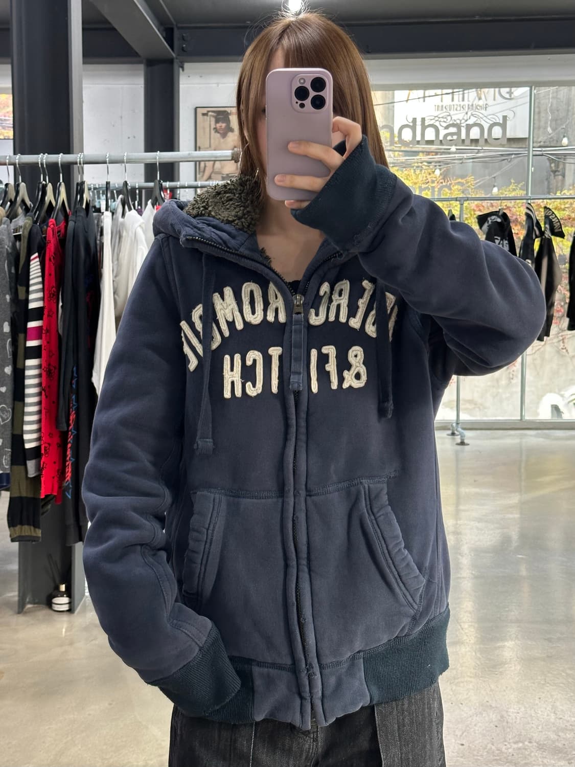 아베크롬비 울프죠 데미지 퍼 후드자켓 상품이미지1