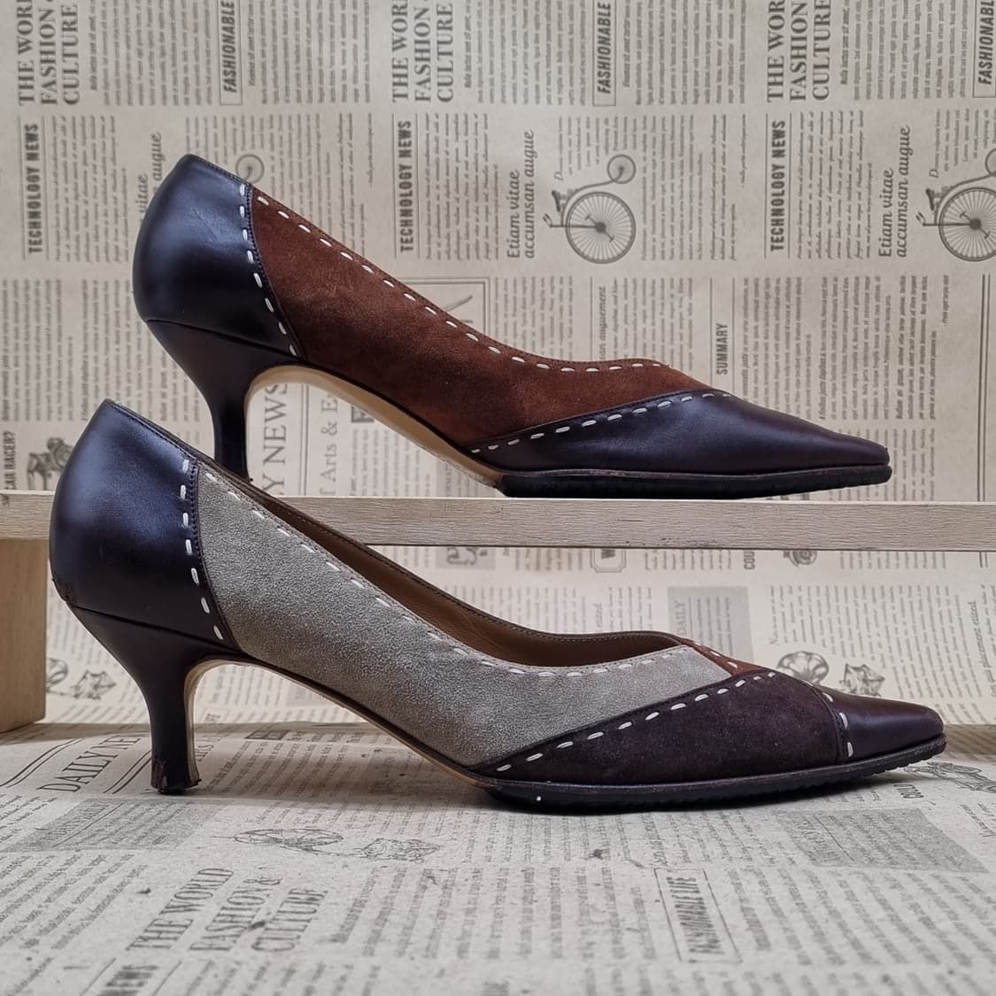 페라가모 멀티컬러 여성펌프스힐 7 240 굽6 상품이미지1