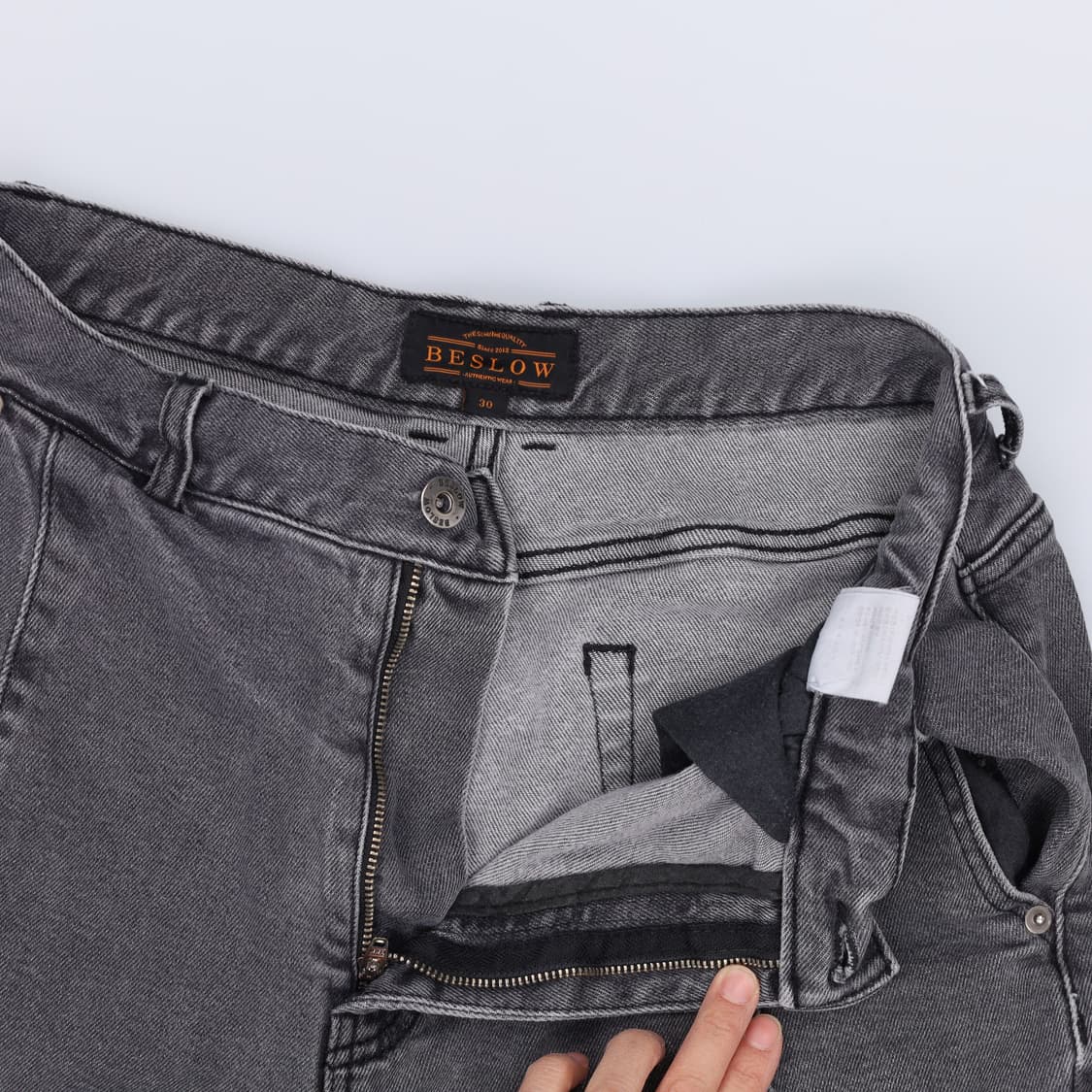 30 비슬로우 흑청 데님팬츠 0320H1 상품이미지4