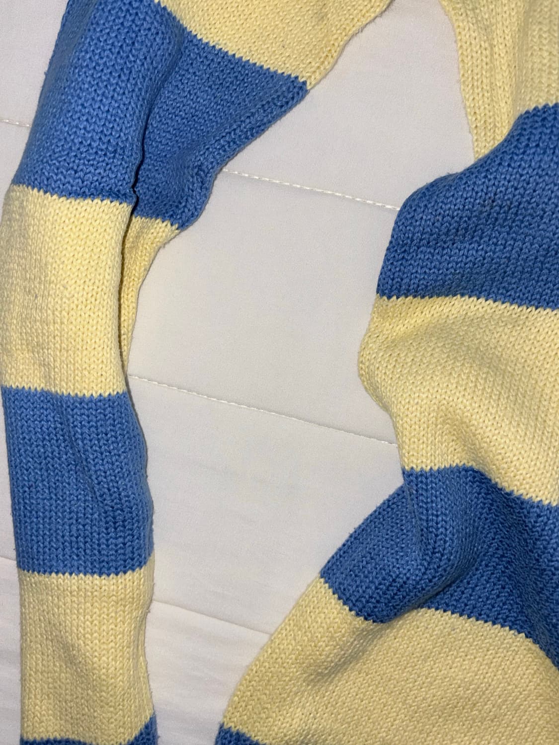 폴로랄프로렌 옐로우 블루 배색 니트 상품이미지4