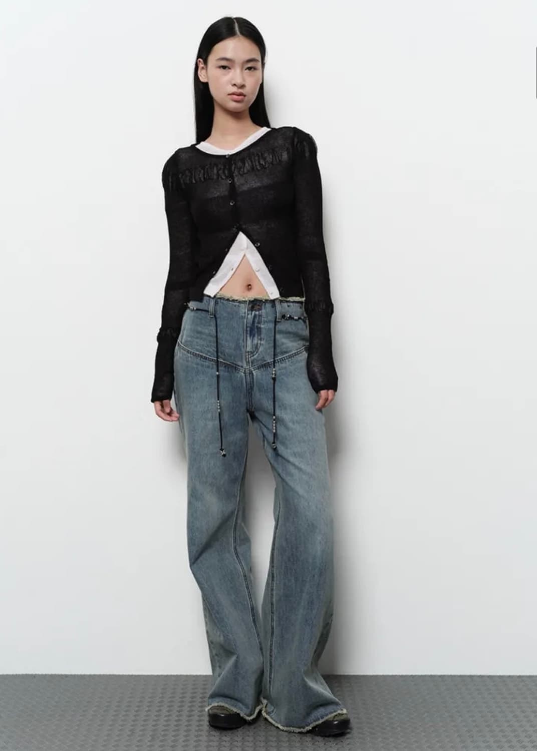 다이애그널 와이드 부츠컷 데님 S 상품이미지1