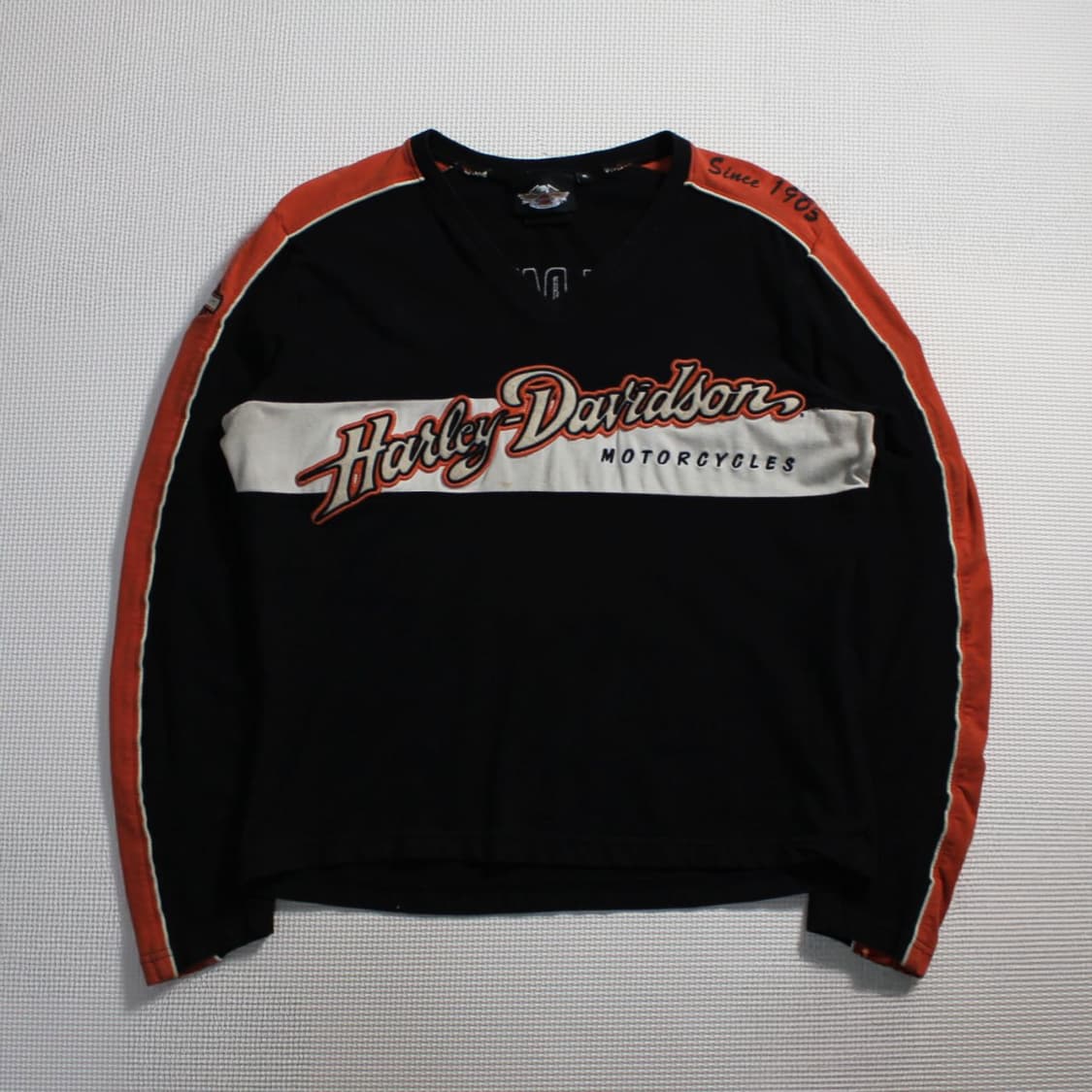 Harley-Davidson 할리 데이비슨 컬러블록 로고 롱슬리브 상품이미지1