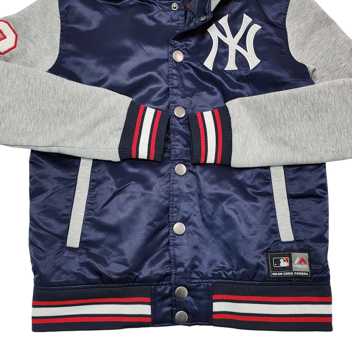 S Majestic 마제스틱 뉴욕 양키스 후드 바시티 자켓 상품이미지3