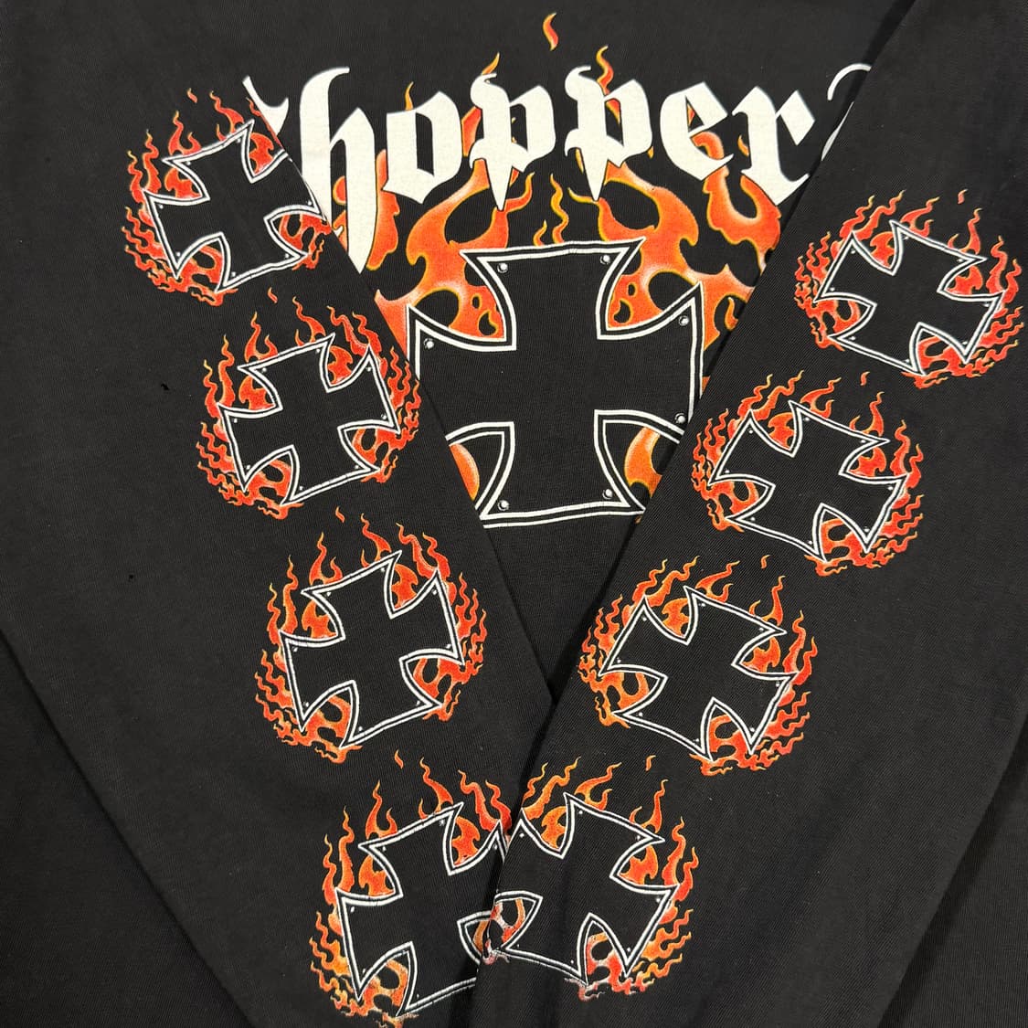 빈티지 Choppers Flaming Cross 롱슬리브 상품이미지5