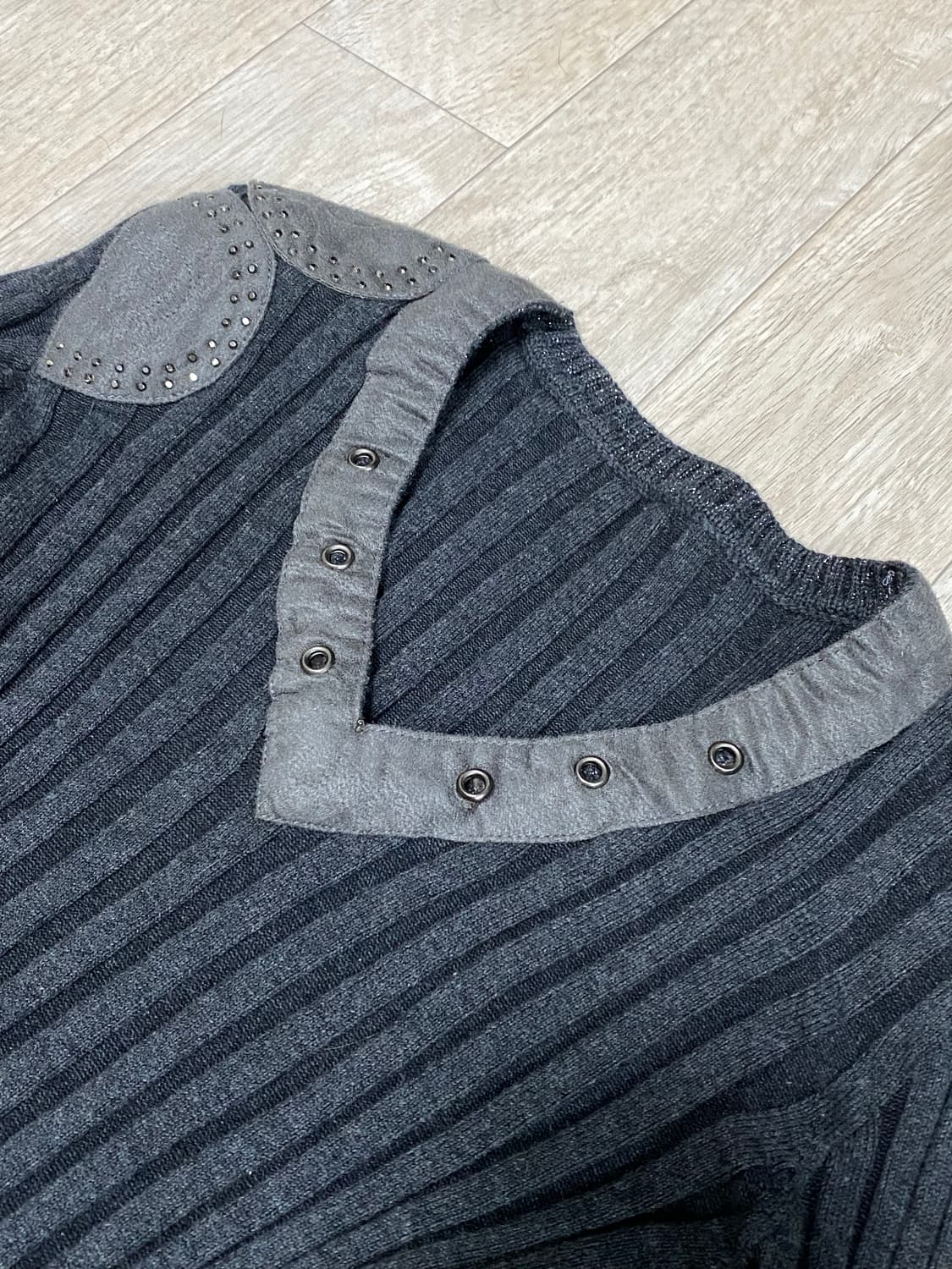 아일렛 골지 니트 탑 상품이미지5