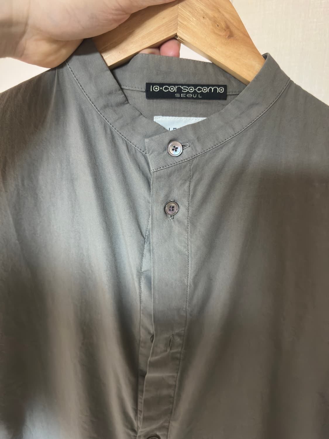 르메르 만다린 셔츠 애쉬그레이 S 상품이미지3