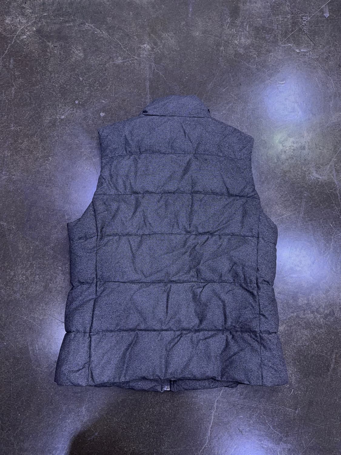 코모도 그레이 가죽패치 배색 캐쥬얼 패딩 베스트 조끼 100 상품이미지2