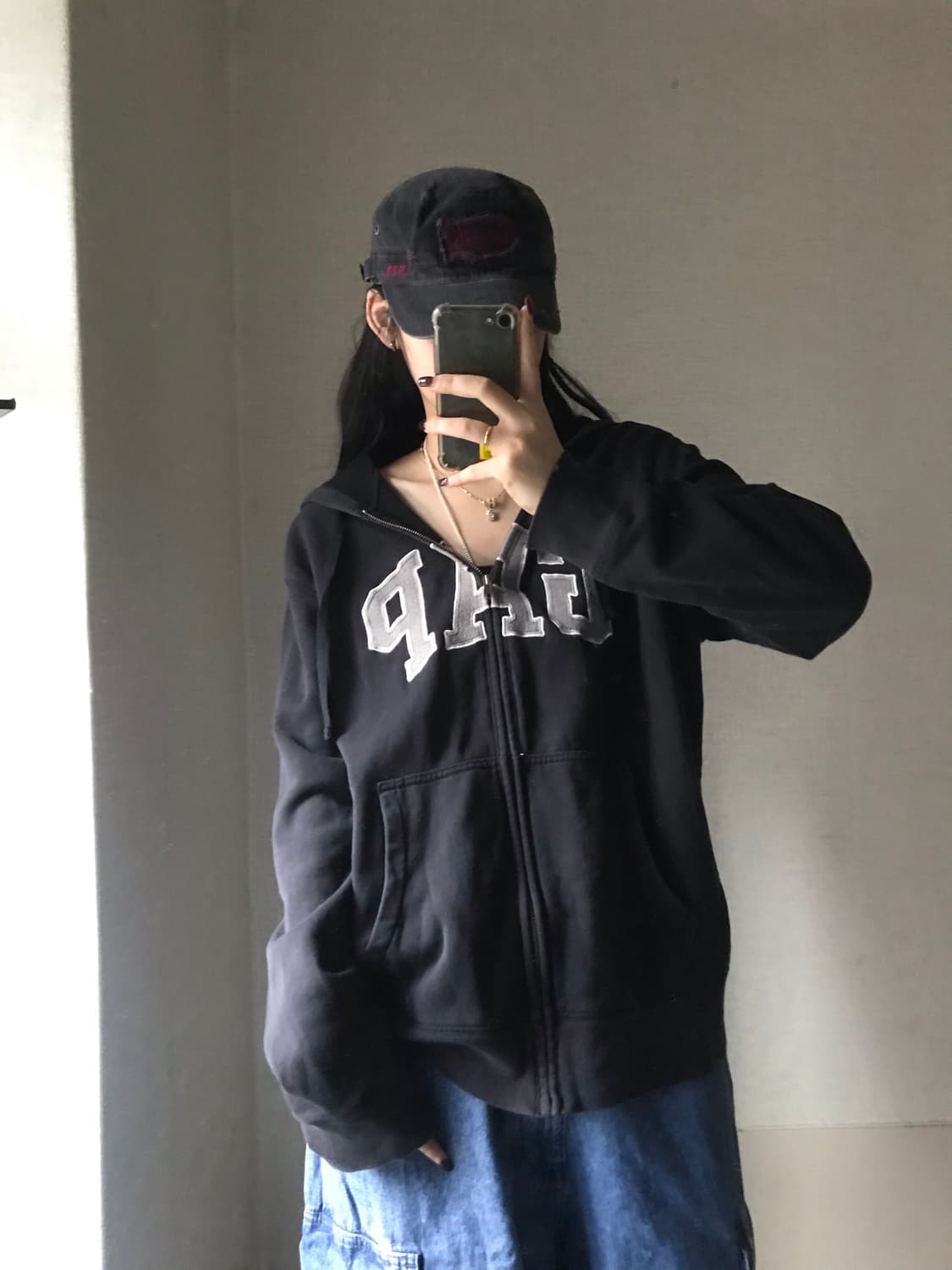 갭 블랙 후드집업 상품이미지5