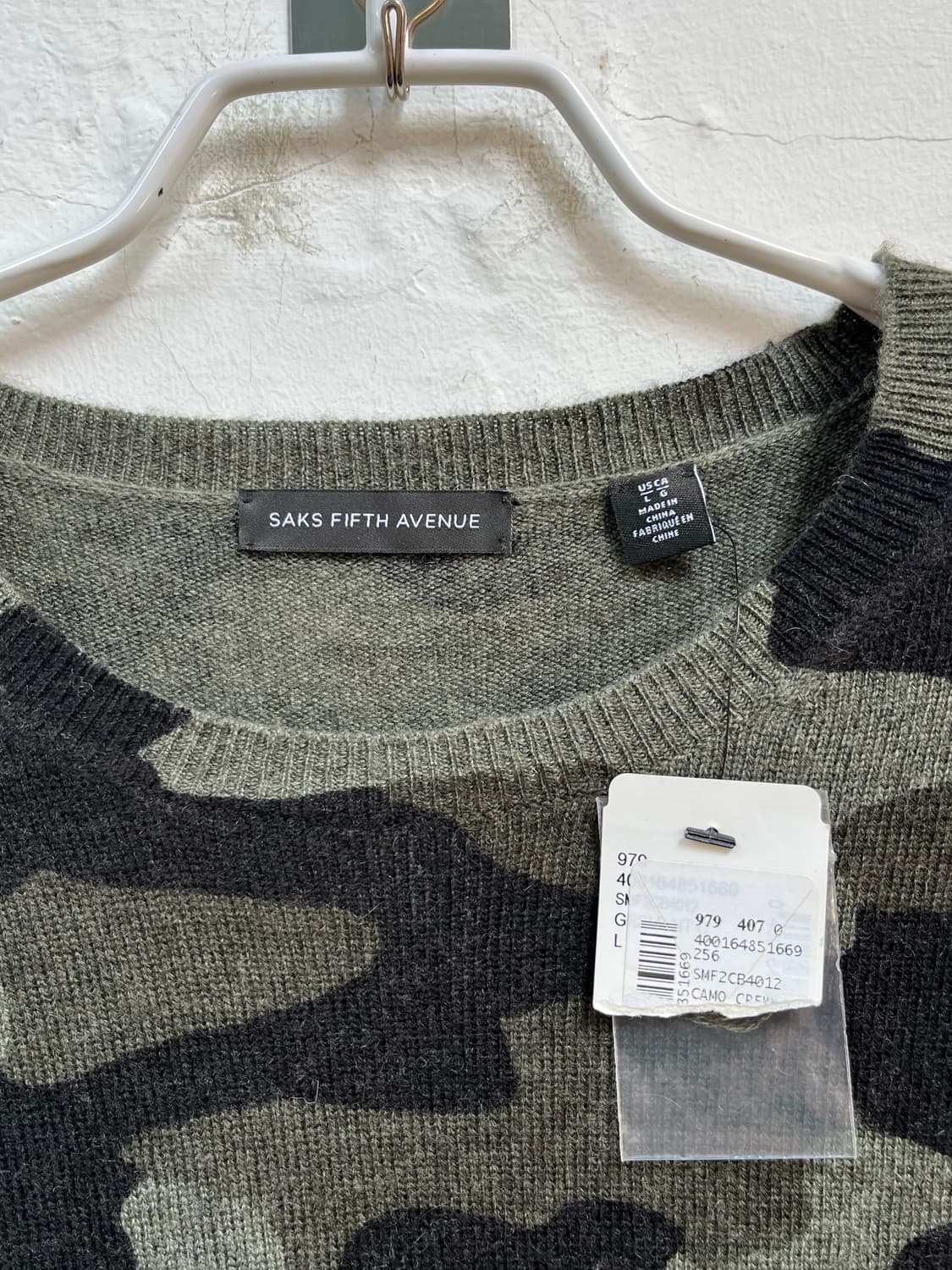 Saks Fifth Avenue 카모플라쥬 캐시미어 혼방 니트 L 상품이미지2