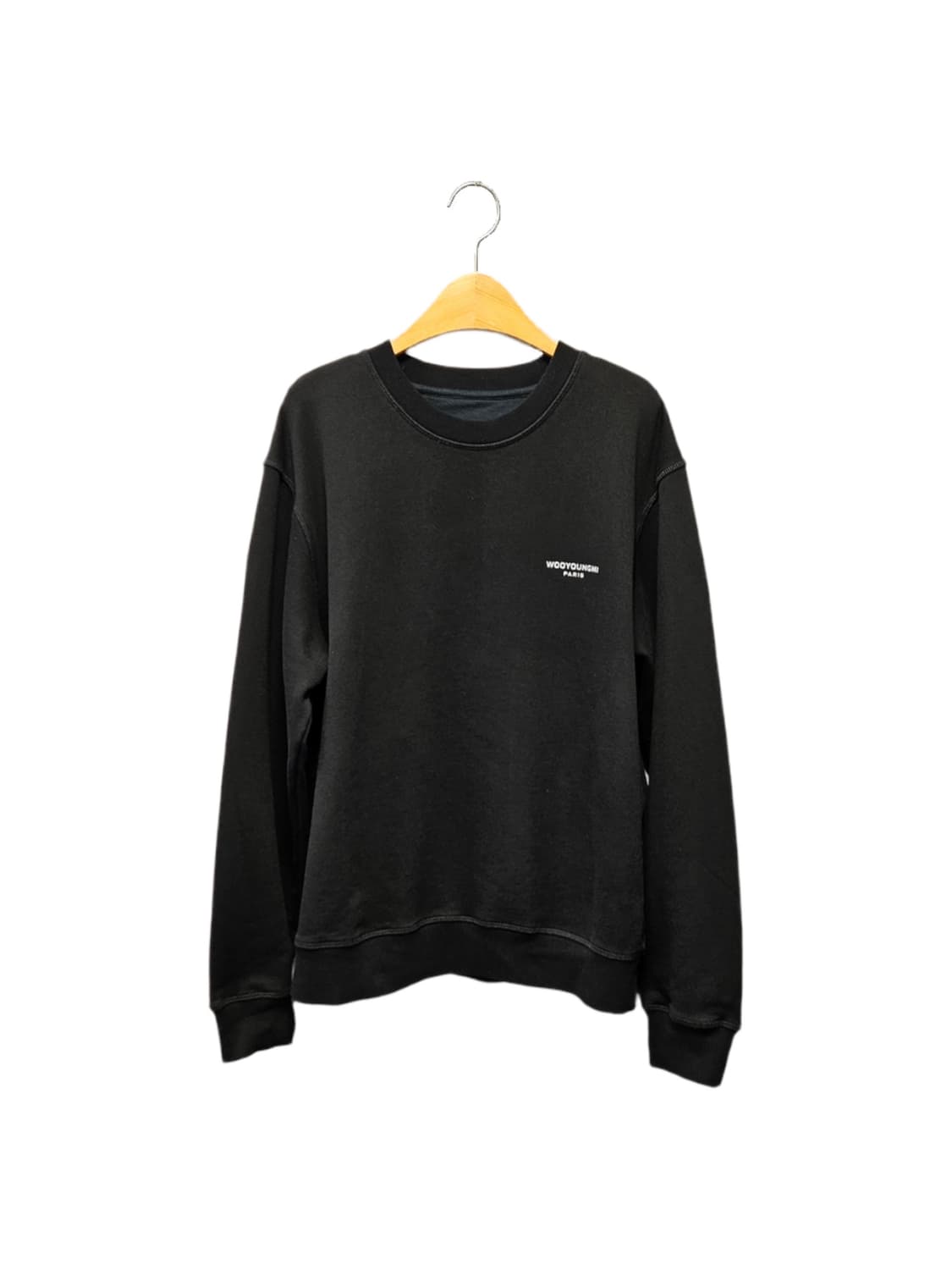 우영미 스퀘어라벨 블랙 스웻셔츠 맨투맨 상품이미지2