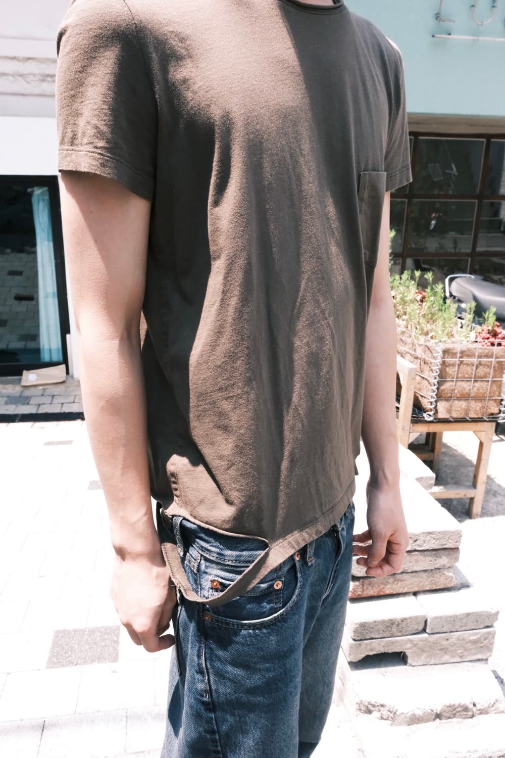 Helmut lang 로우엣지 포켓 티셔츠 M 상품이미지1