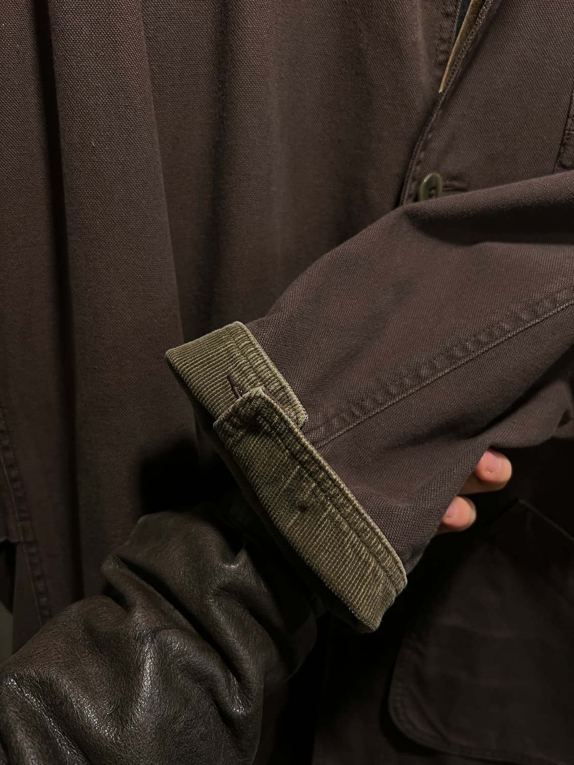 [XL]엘엘빈 USA 체크 라이닝 다크브라운 캔버스 헌팅 자켓 상품이미지6