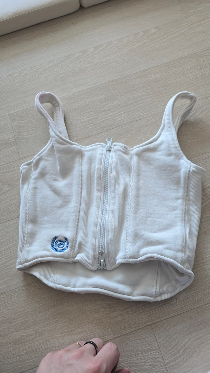 배드블러드(BADBLOOD) 크롭 뷔스티에 집업 나시 상품이미지2