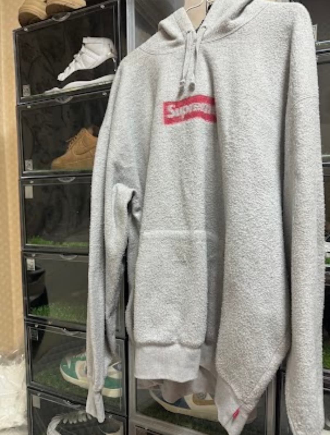 슈프림 인사이드 아웃 박스로고 후드 스웨트셔츠 헤더 그레이 XL 상품이미지1
