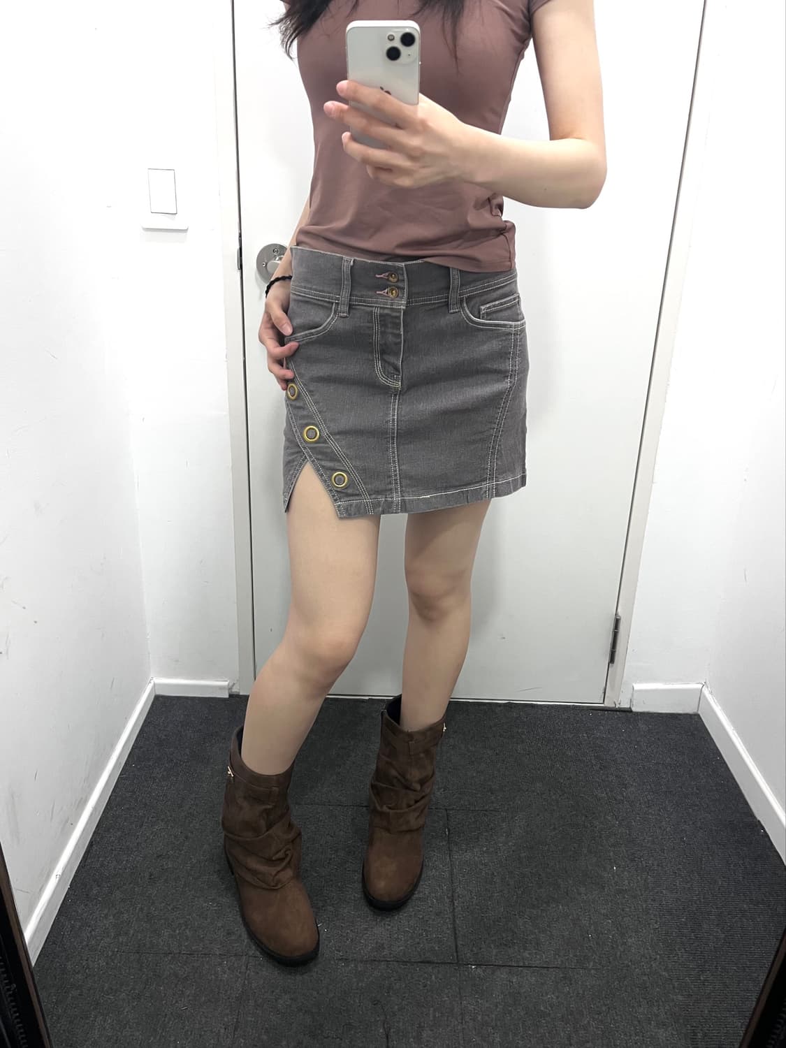  Anita Arenberg y2k 펑크아일렛 데님 스커트 치마 상품이미지1