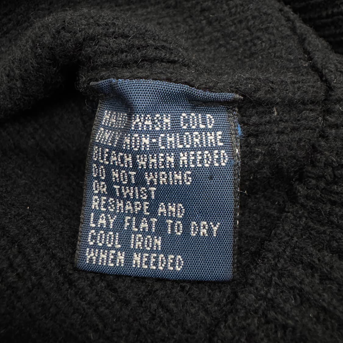 폴로 포니 엘보우패치 램스울 니트집업 블랙 상품이미지6