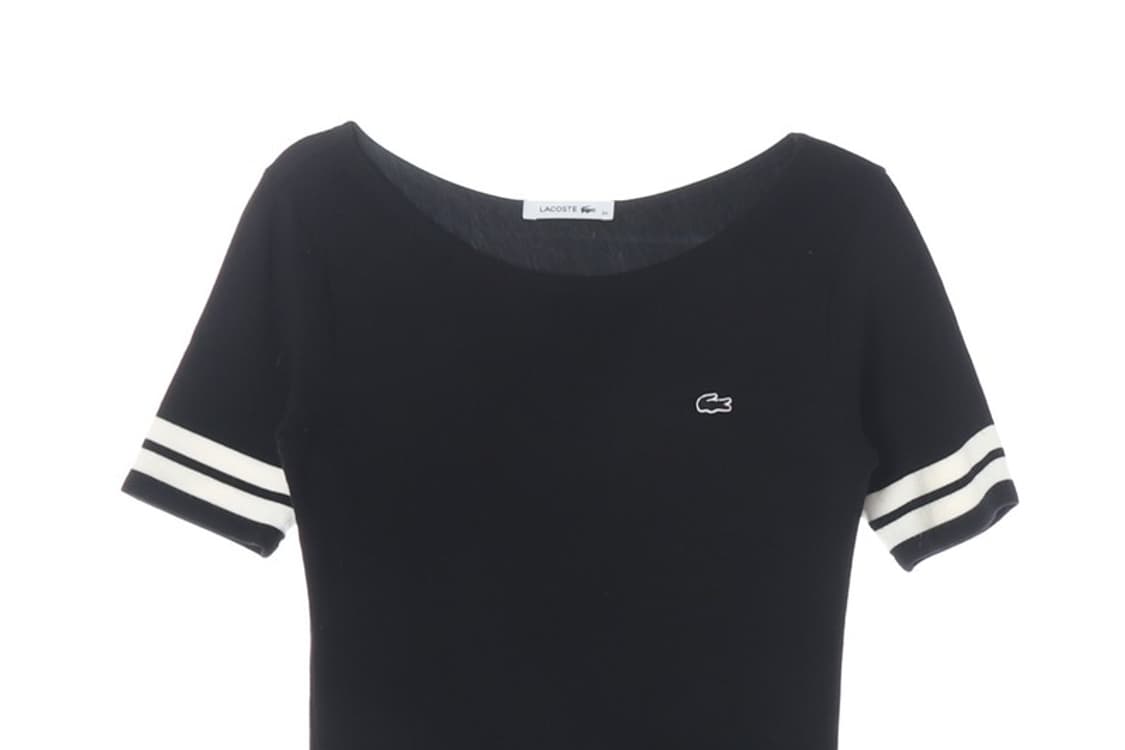 라코스테 보트넥 소매 스트라이프 니트 원피스 34 상품이미지3