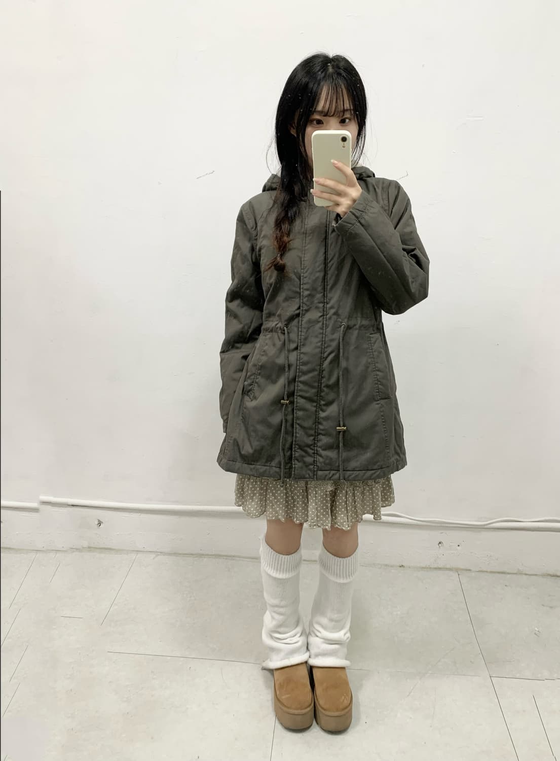 [ESSEME] 브라운카키 야상 후드 자켓 상품이미지3