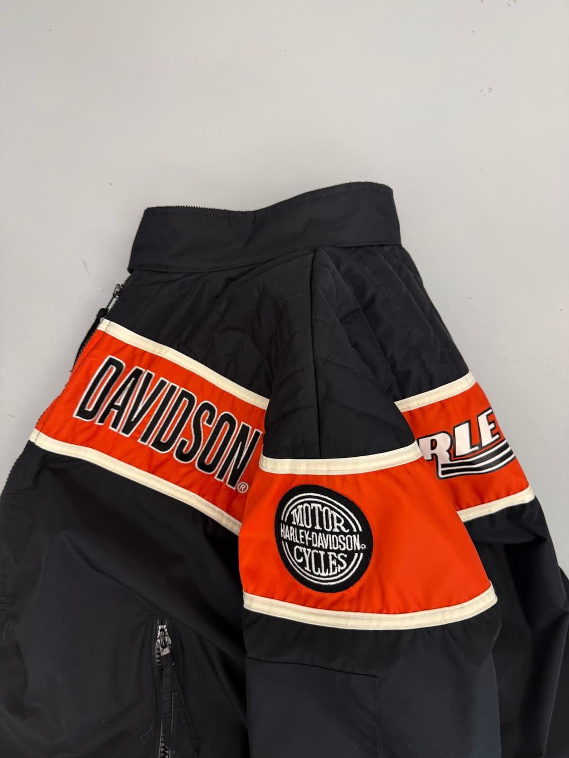 할리데이비슨 루즈핏 빅로고 레이싱 나일론 봄버 자켓 상품이미지6