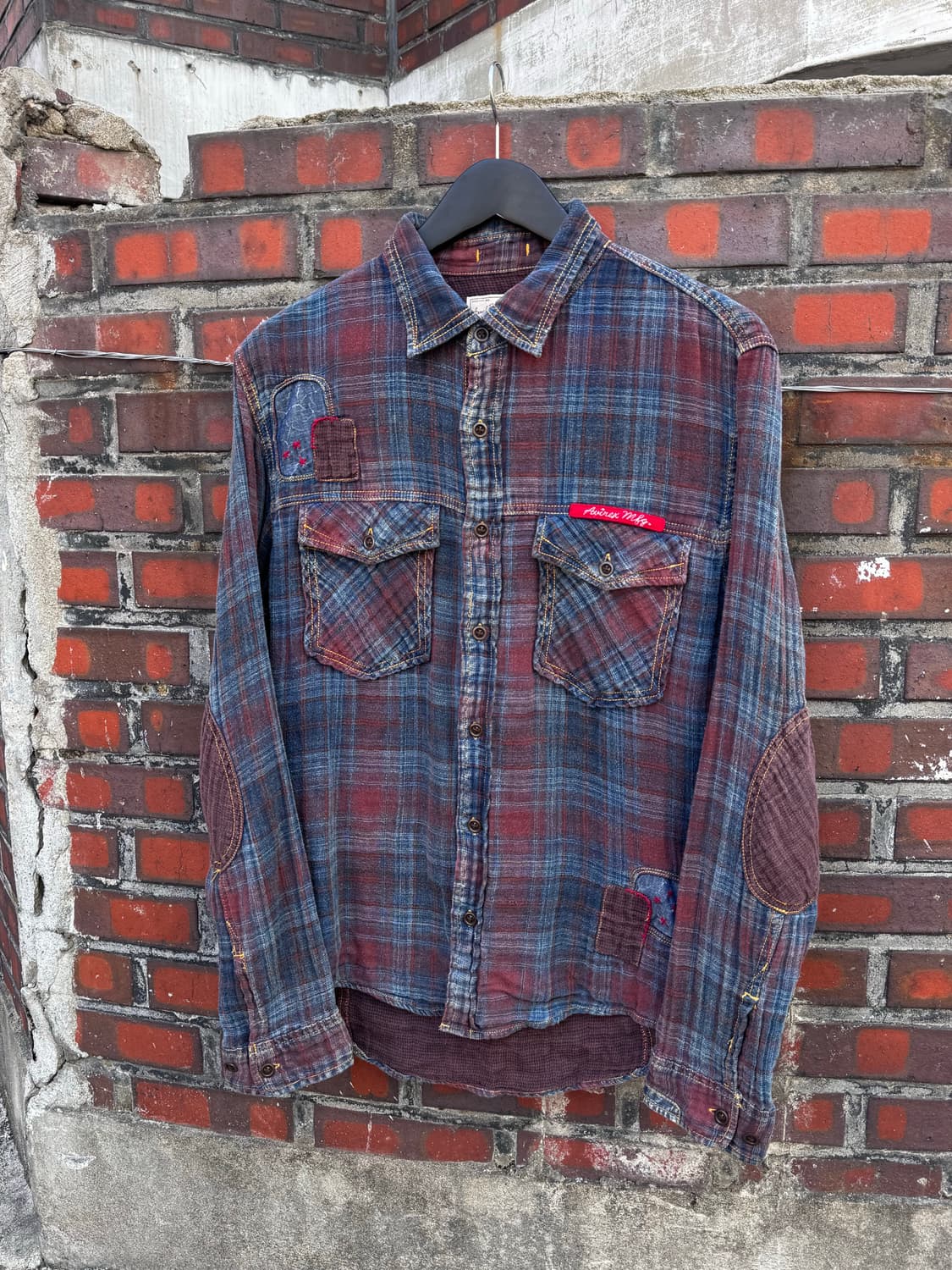 아비렉스 패치워크 체크셔츠  상품이미지1