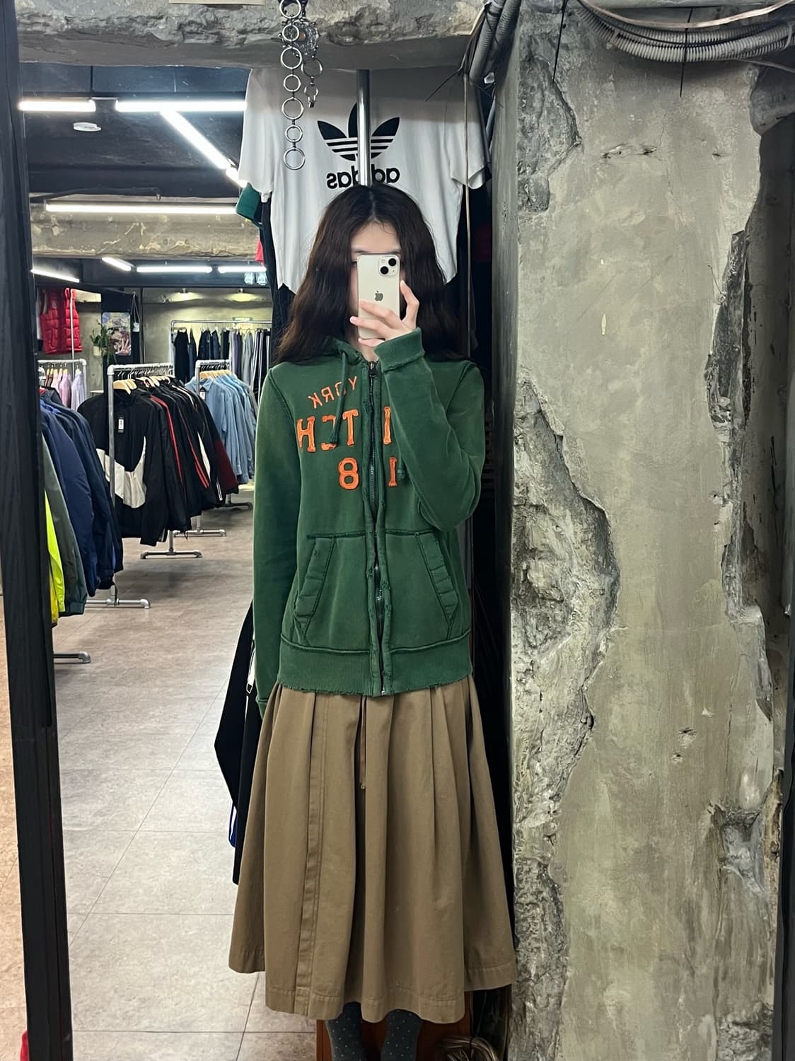 아베크롬비 후드집업 그린 S #csz2460 상품이미지2