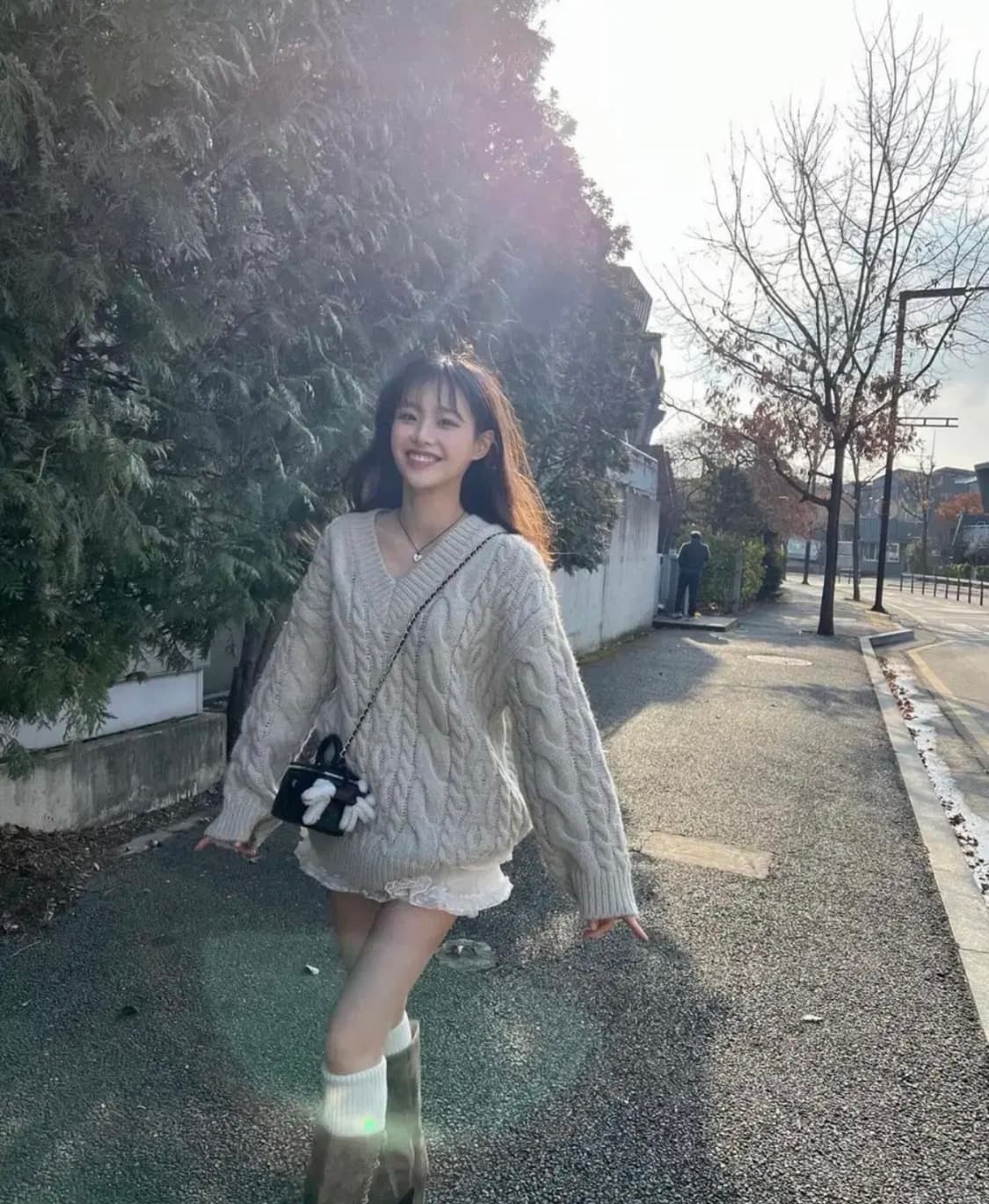 러프넥 튜튜 팬츠 스커트 크림 새상품 상품이미지2