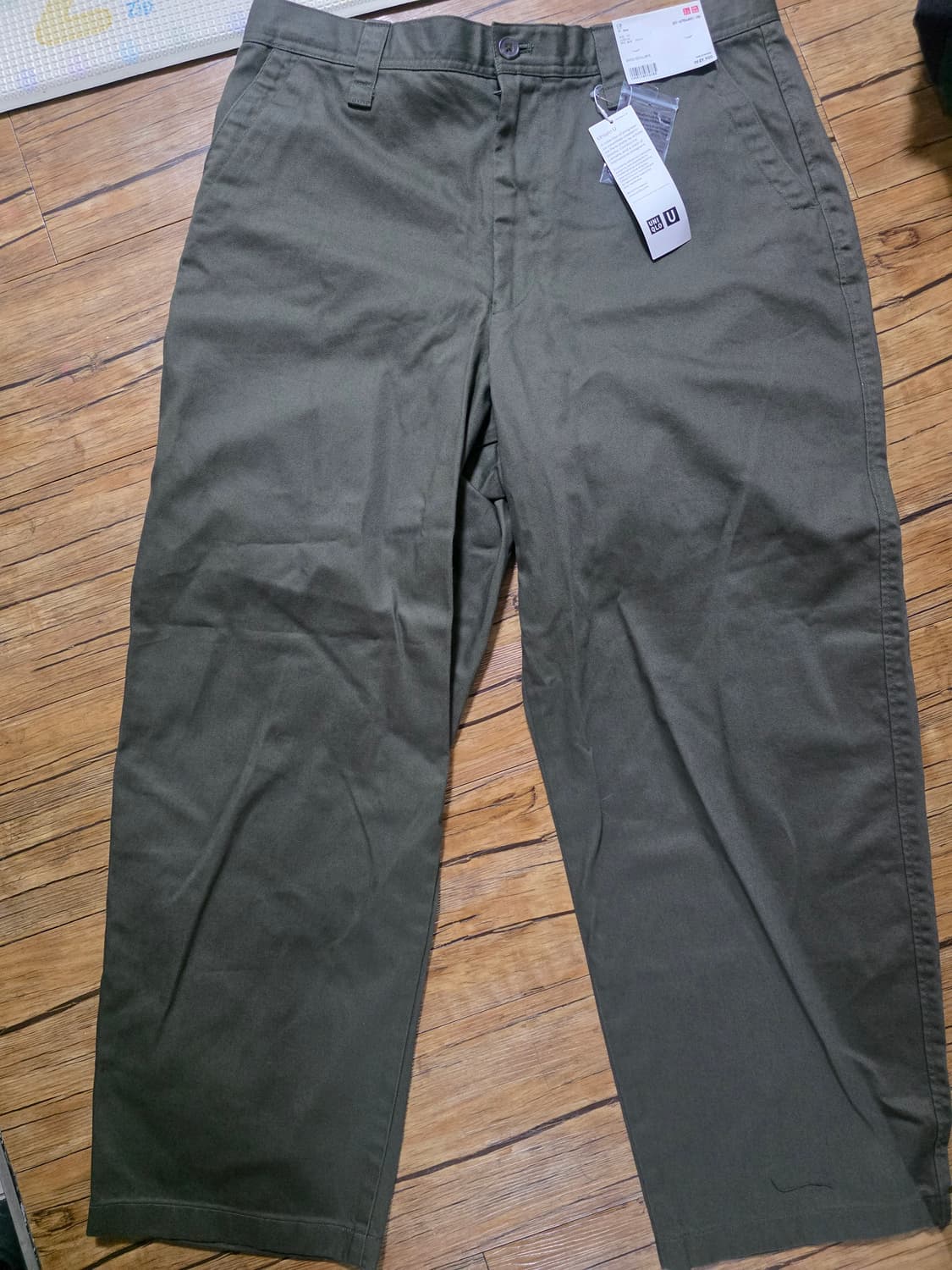 유니클로 U 와이드핏 치노팬츠 95(올리브) 새제품 상품이미지1