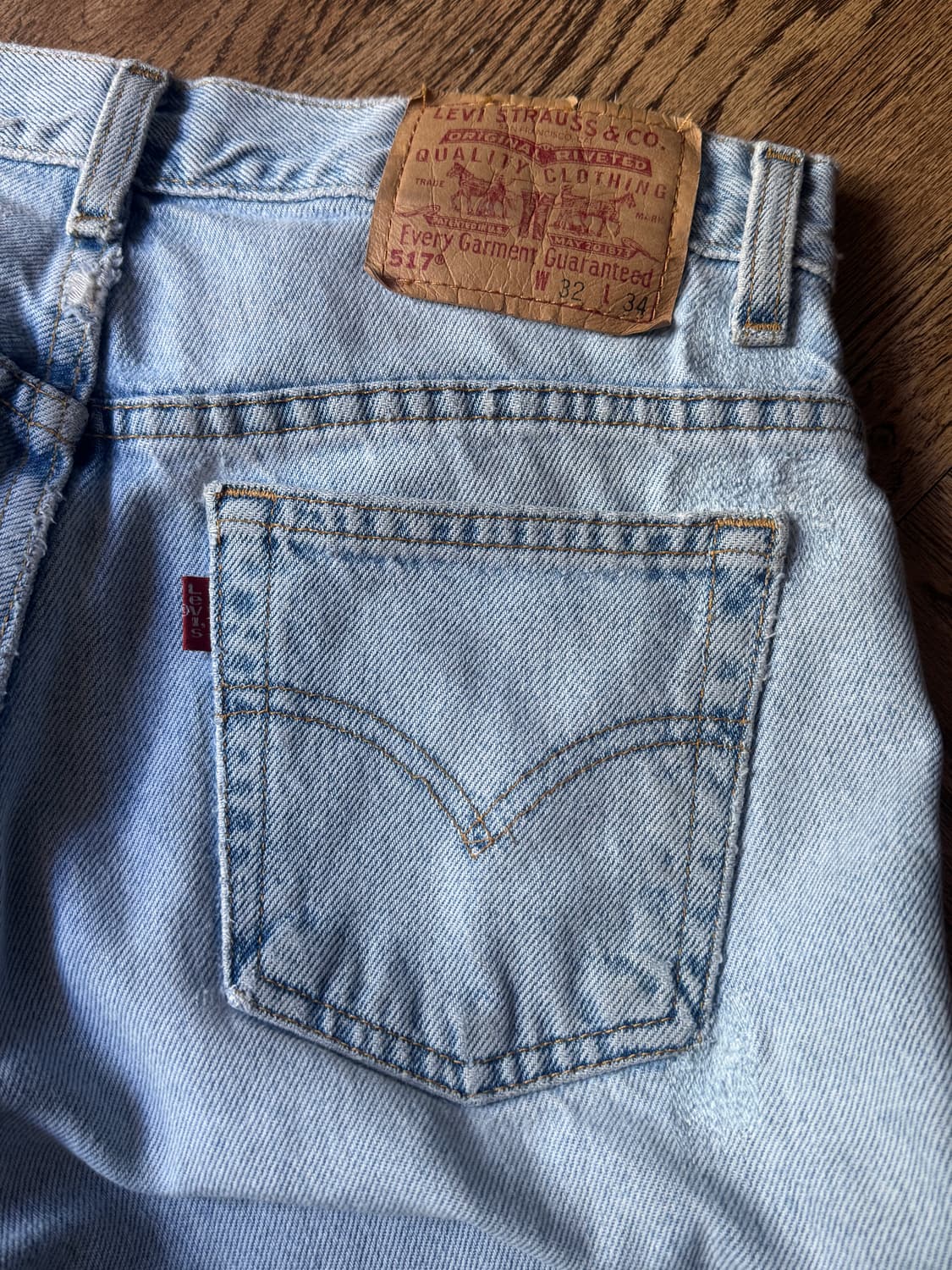 [32]리바이스 517 빈티지 리페어드 라이트블루 플레어진 F58 상품이미지8