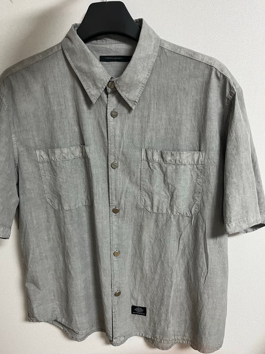디키즈 x 해칭룸 뮤지엄 워크셔츠 Dyed Grey 상품이미지1