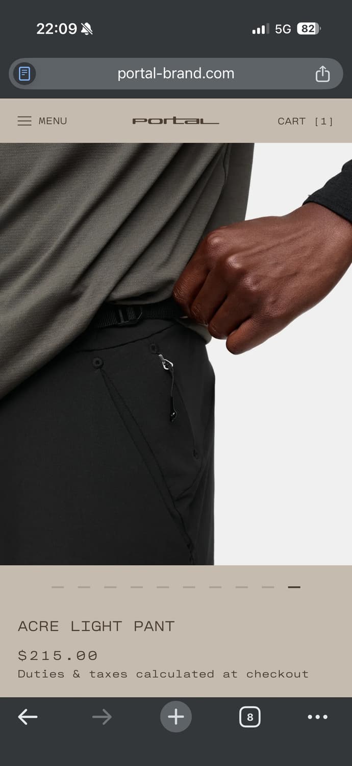 Portal Acre Light Pant BlackBeauty [L] 상품이미지6