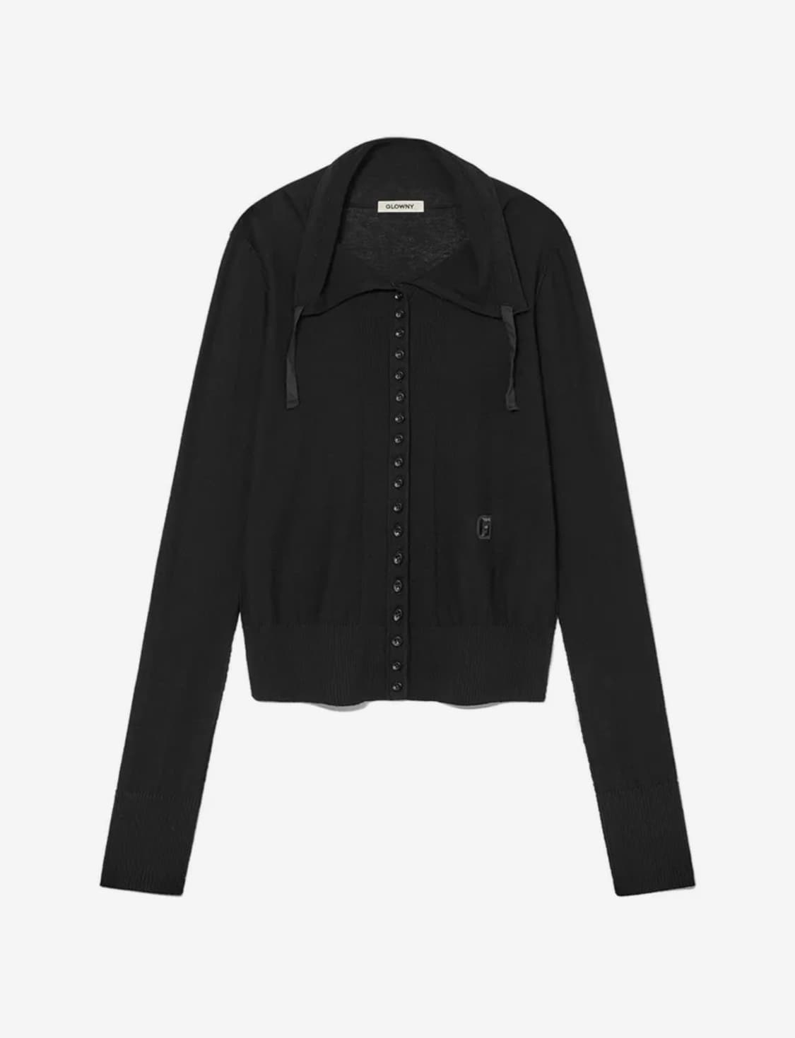 AMBER BUTTON CARDIGAN (BLACK) 상품이미지1