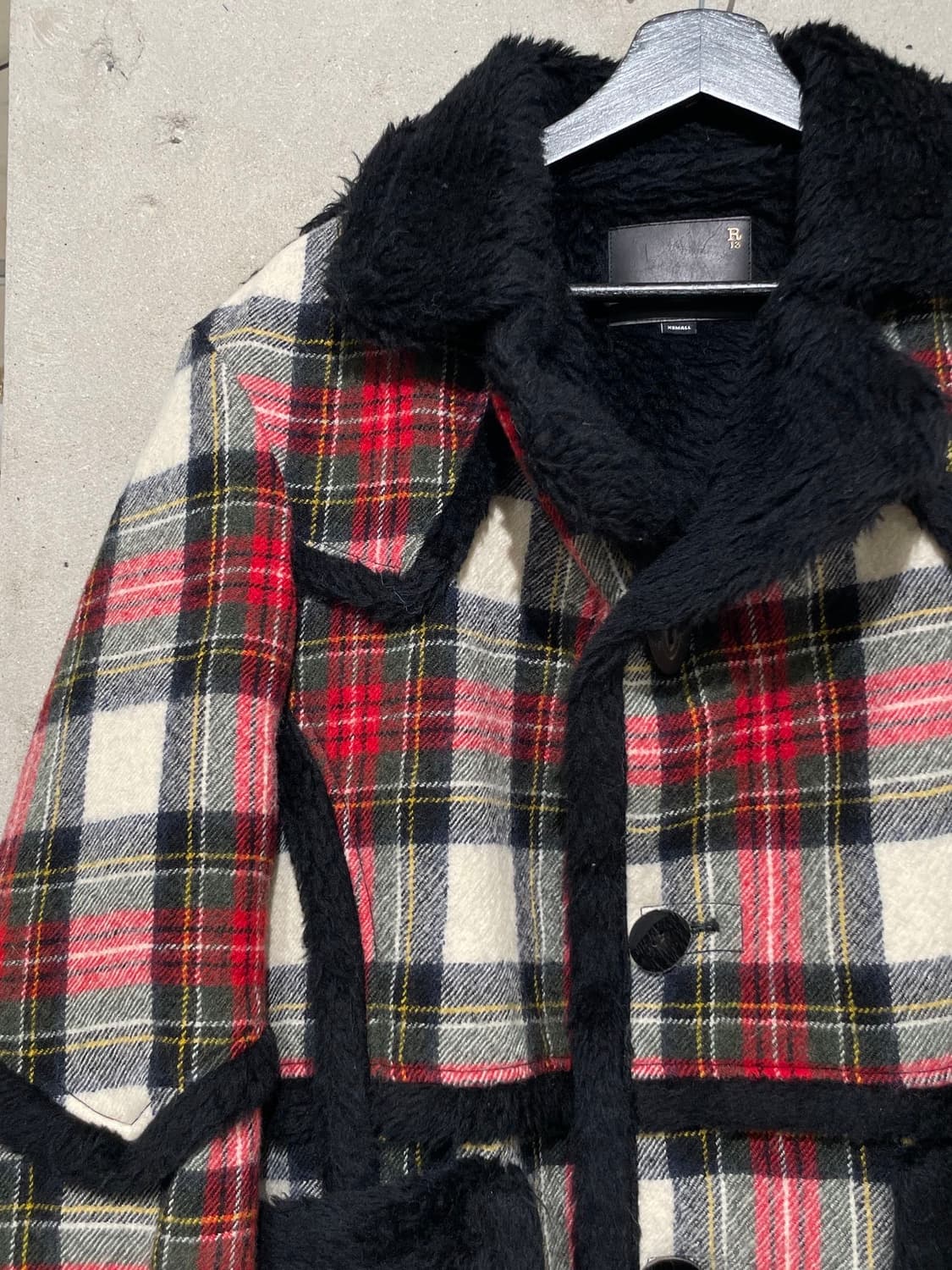 알썰틴 2018 플래드 체크 울 피코트 상품이미지2