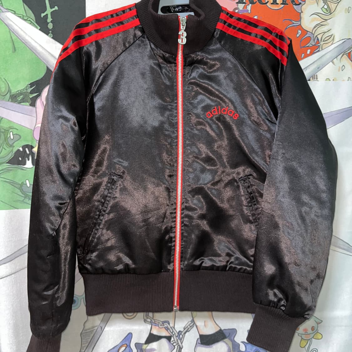 Adidas 아디다스 삼선 새틴 누빔 집업  상품이미지2