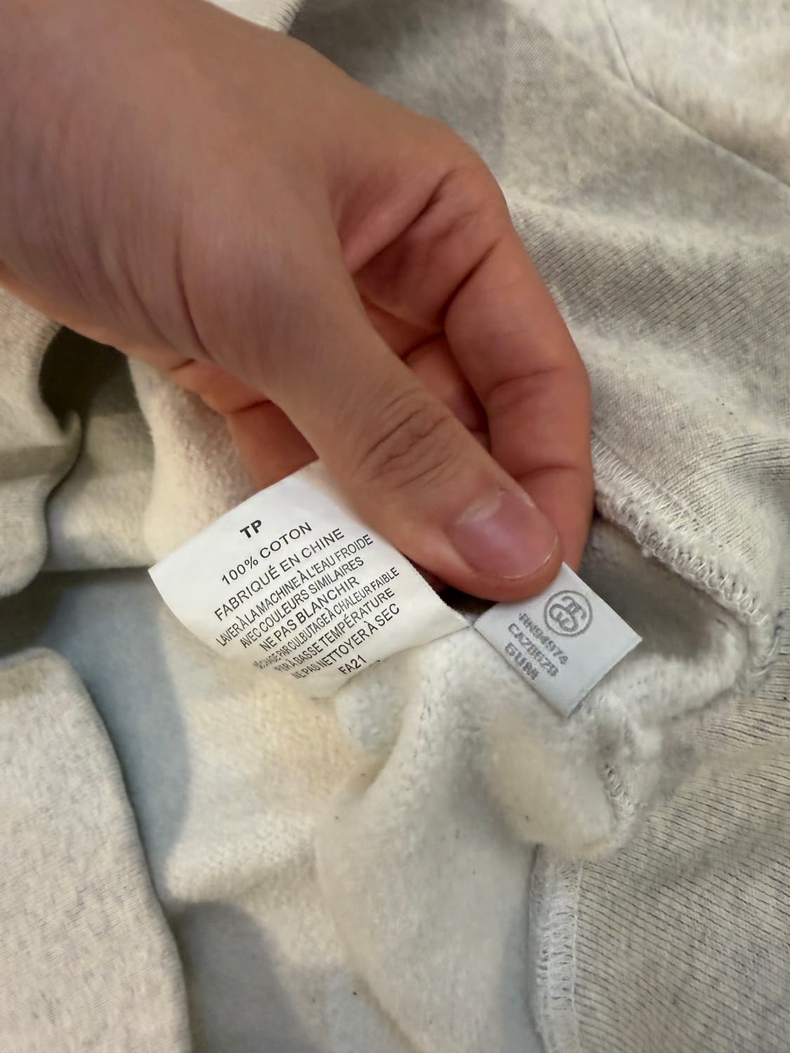 스투시 21FW 박스로고 크롭 후드티 그레이 상품이미지8