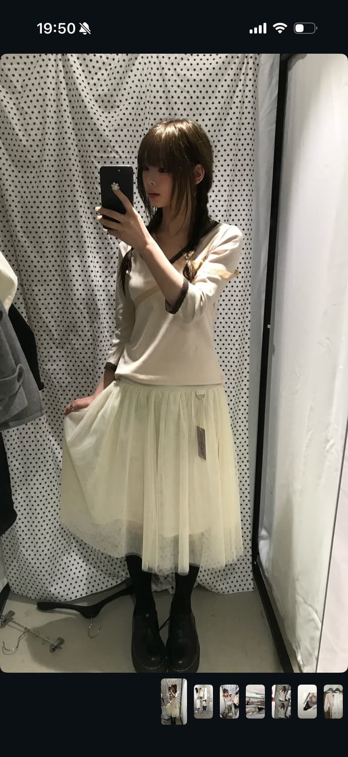 인앤양인하모니 레이스 탑 베이지핑크 7부티 상품이미지3