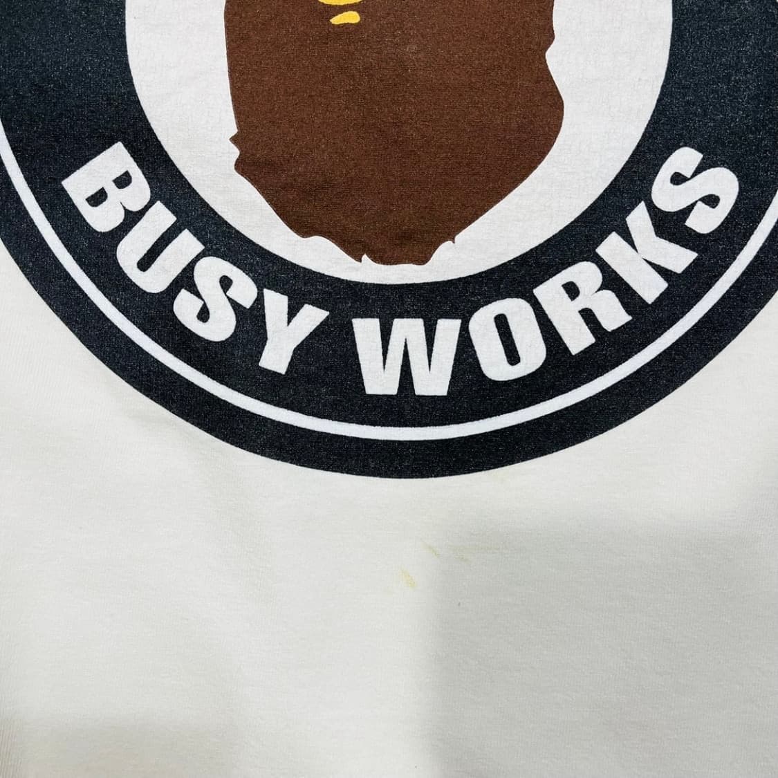 베이프 비지웍스 시리즈 화이트 빈티지 반팔 티셔츠 상품이미지6