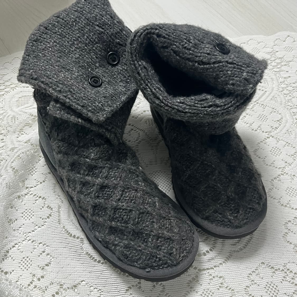 UGG 어그 카디 케이블 니트 부츠 그레이 상품이미지8