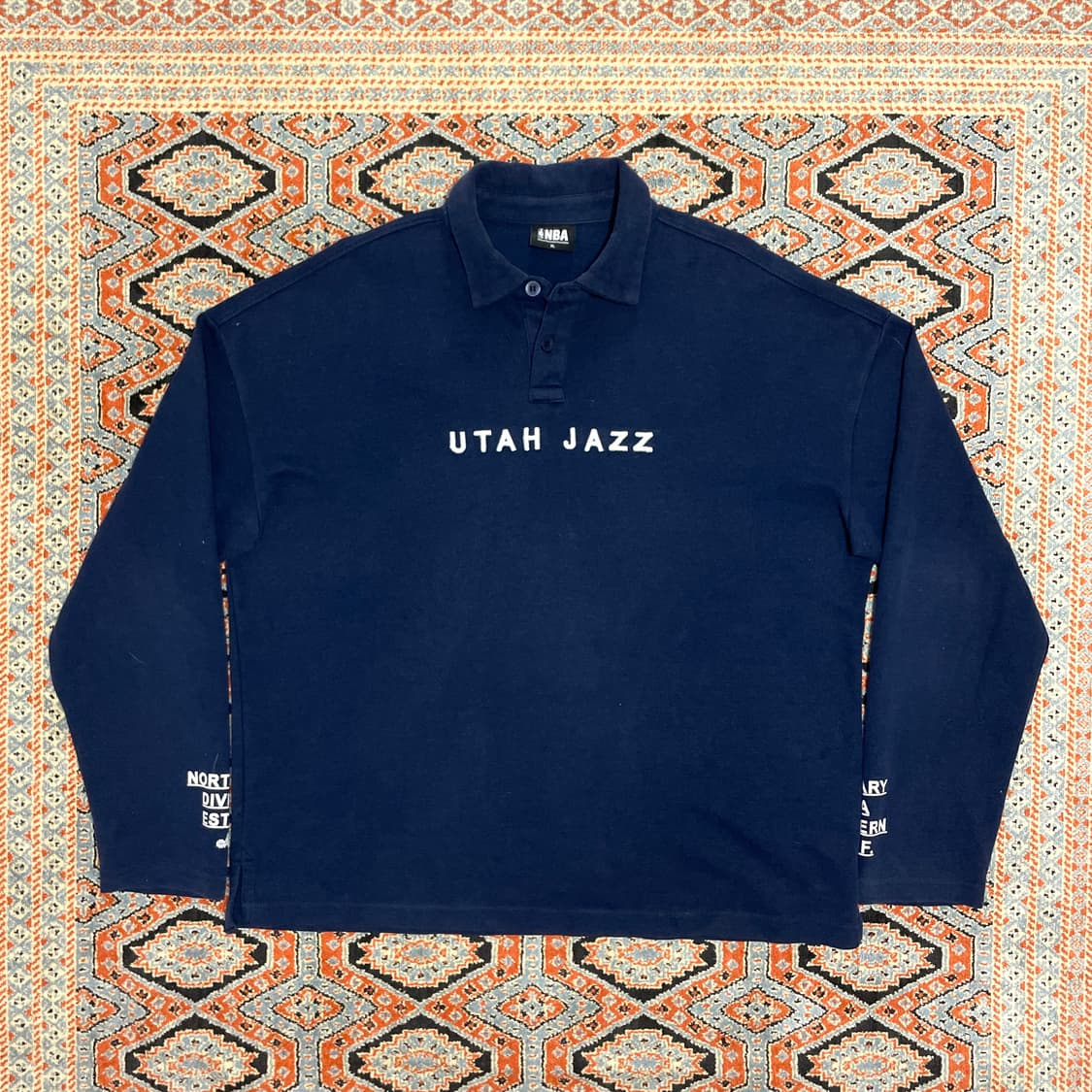 NBA 유타 프린팅 네이비 카라티셔츠 남성XL 상품이미지1