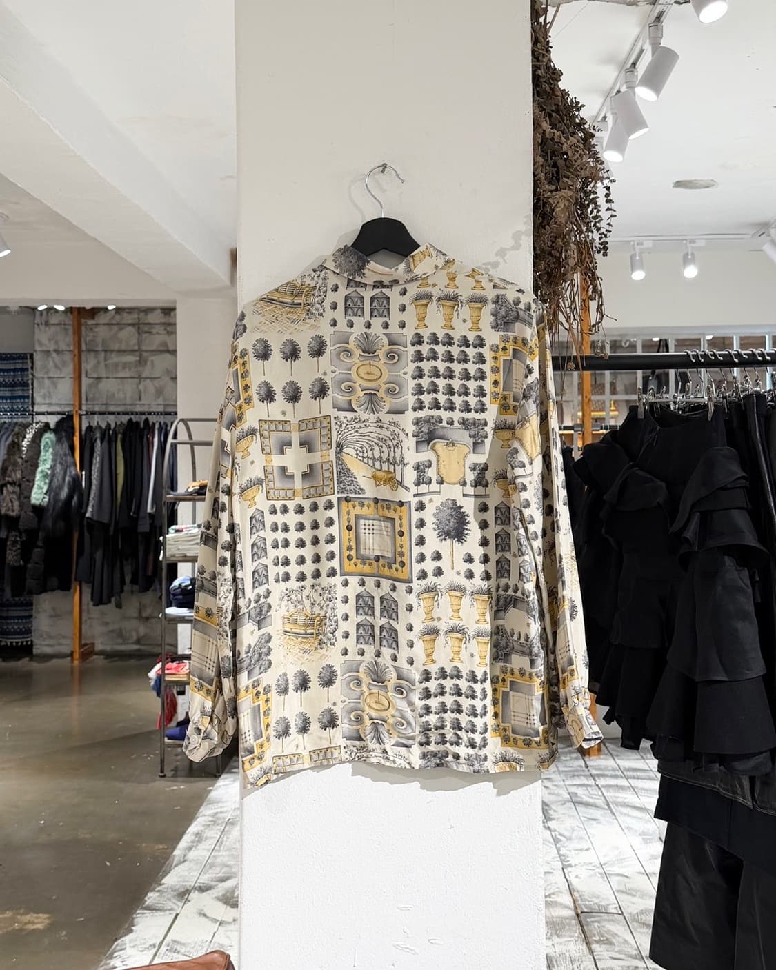 버버리 아이보리 옐로우 프린팅 셔츠  상품이미지6